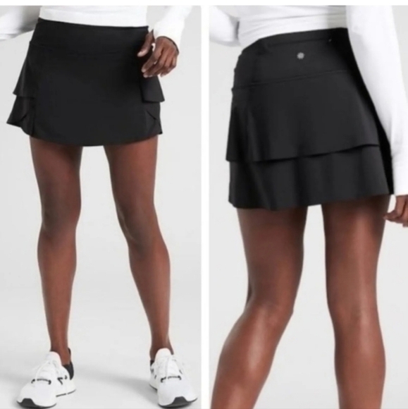 Athleta Momentum Ruffle Skort in Black, sz XS - Picture 1 of 11